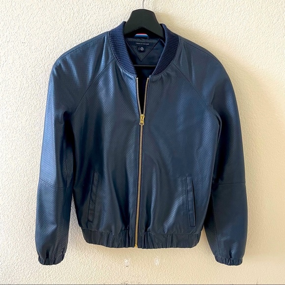 Tommy Hilfigir leather bomber jacket - Picture 1 of 5